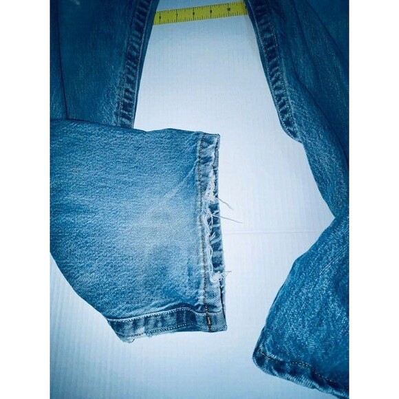 Vintage Y2K Diesel Rivec Straight Leg Distressed Denim Jeans Size 32 Italy 2001 - Picture 16 of 16